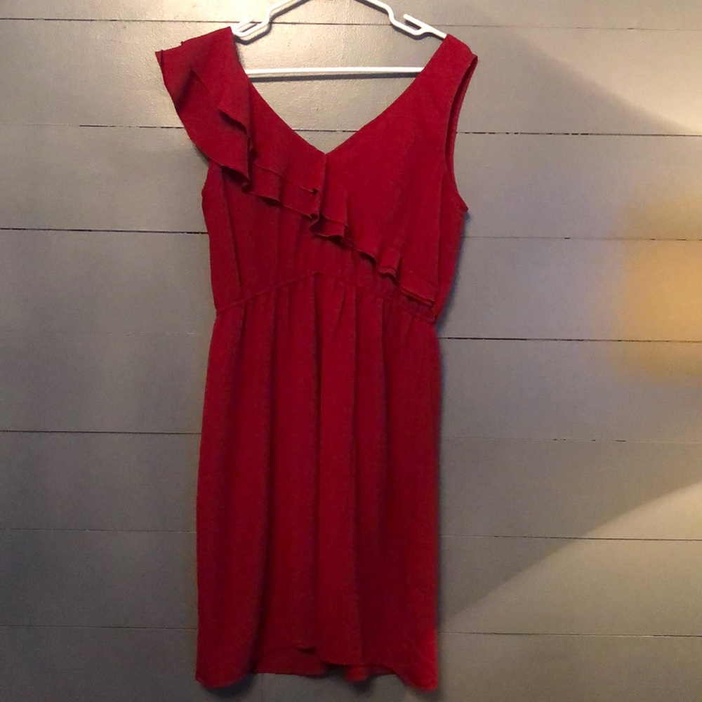 Red Maurices Ruffled Dress